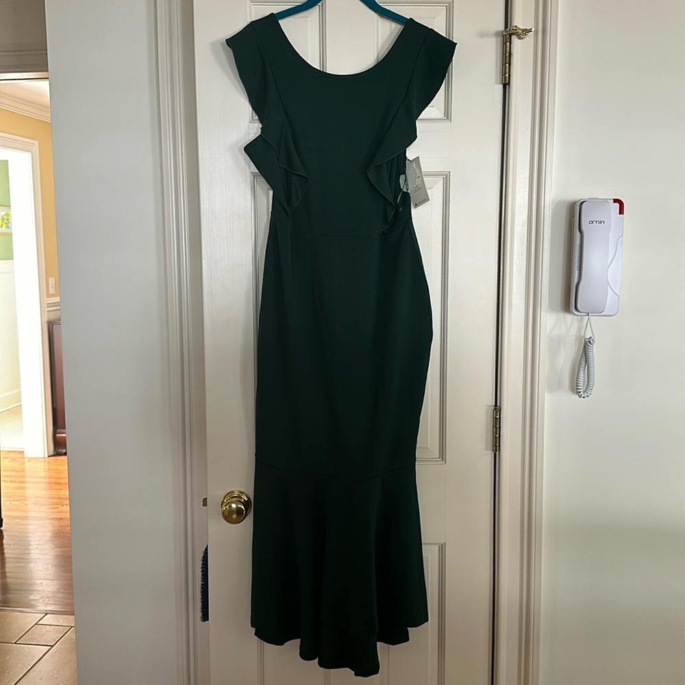 ABYOXI Women Ruffle Sleeve Formal Dresses Evening Party Cocktail Midi Dress